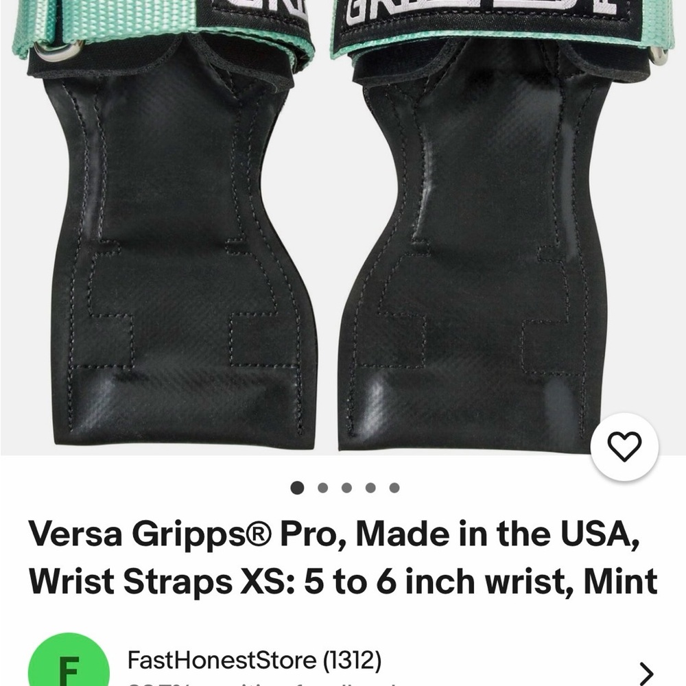 Versa Grips Pro Wrist Straps - XS  Mint - Picture 6 of 8